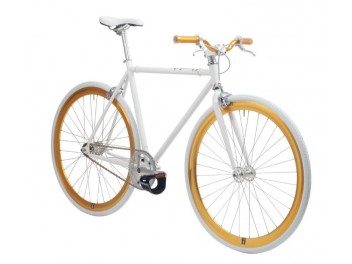 Vélo fixie white gold