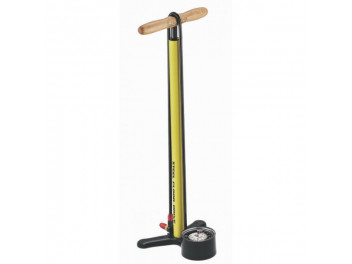 Pompe à pied Lezyne STEEL FLOOR DRIVE jaune